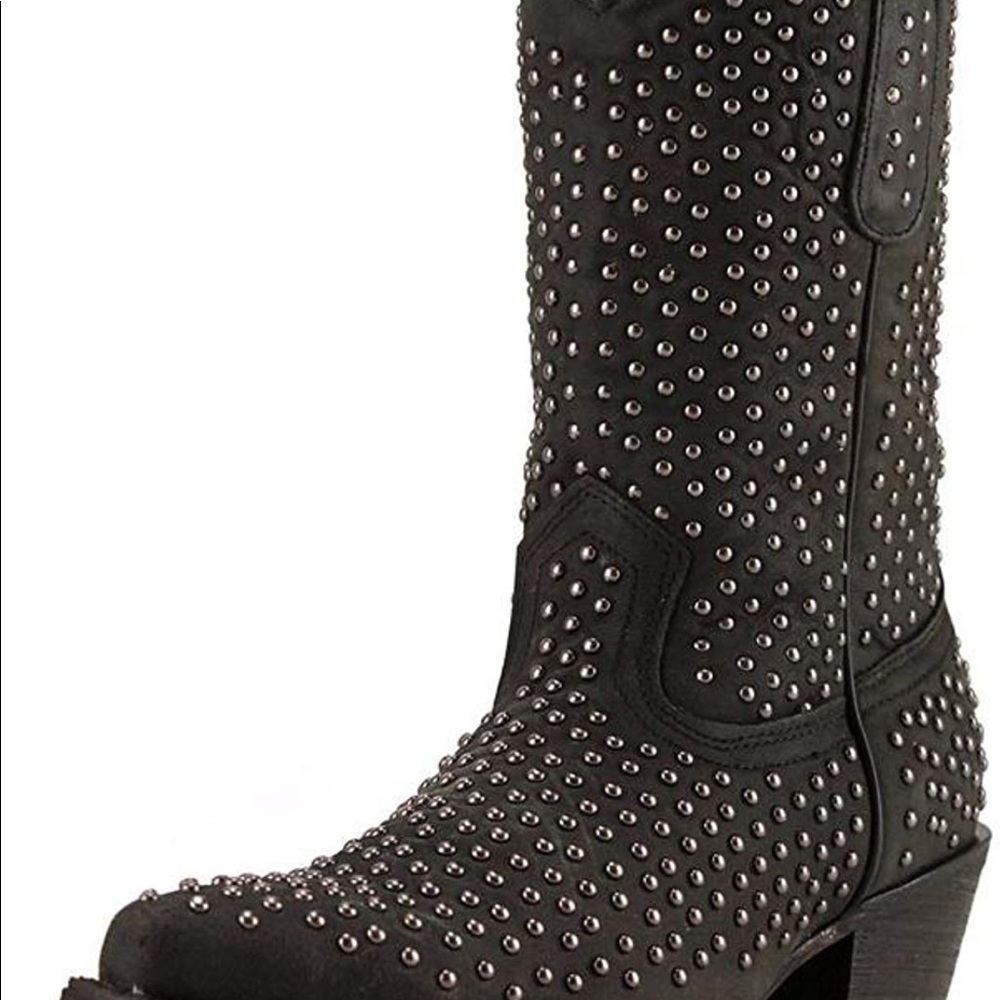 STUDDED COWBOY BOOTS BOOTS - Picture 2 of 8